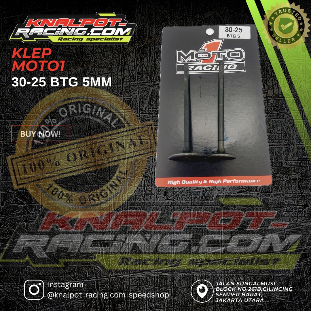 KLEP MOTO1 30-25 BATANG 5MM